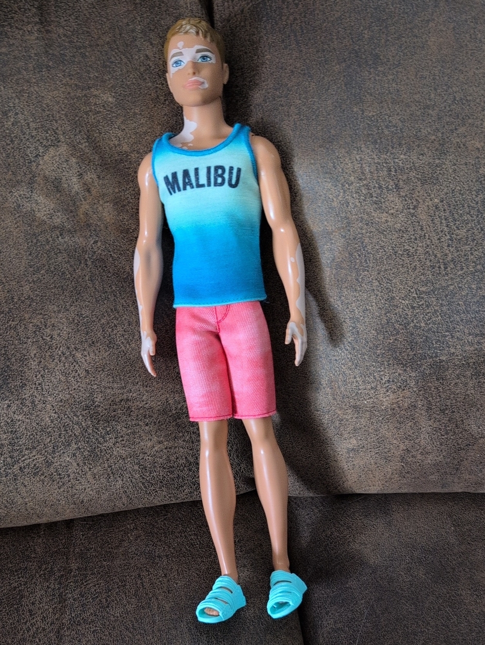 Barbie Malibu Ken Doll in Blue Gradient Tank and Pink Shorts